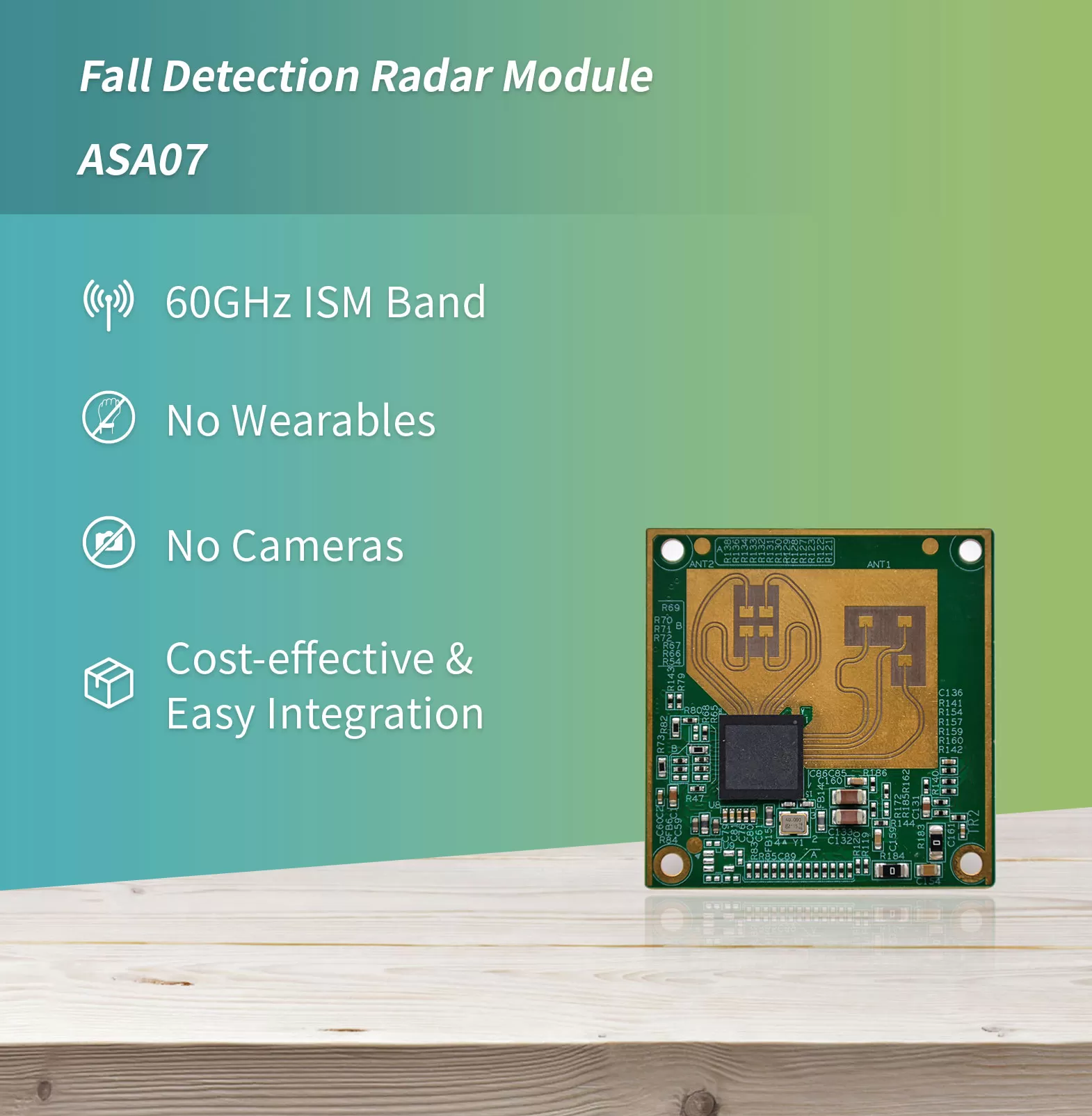 Fall Detection Radar Module ASA07 - Radar Module - 1