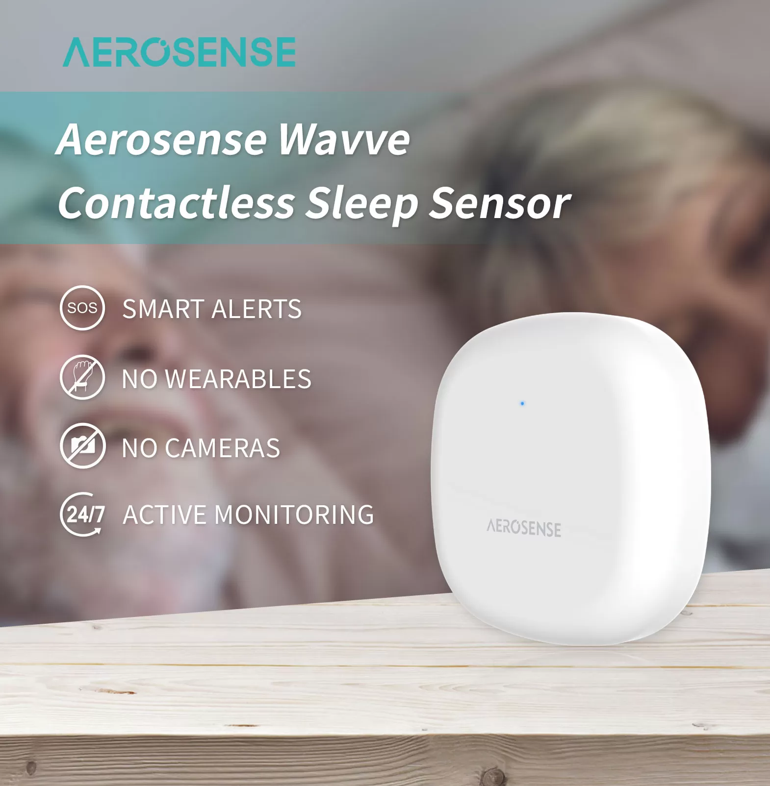 Aerosense Wavve Contactless Sleep Sensor - Elderly Care - 1