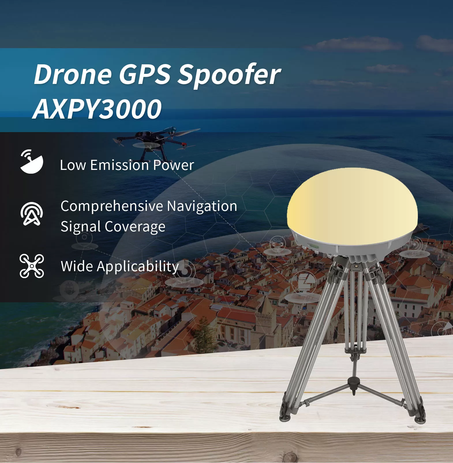 Drone GPS Spoofer AXPY3000 - Drone Defense - 1