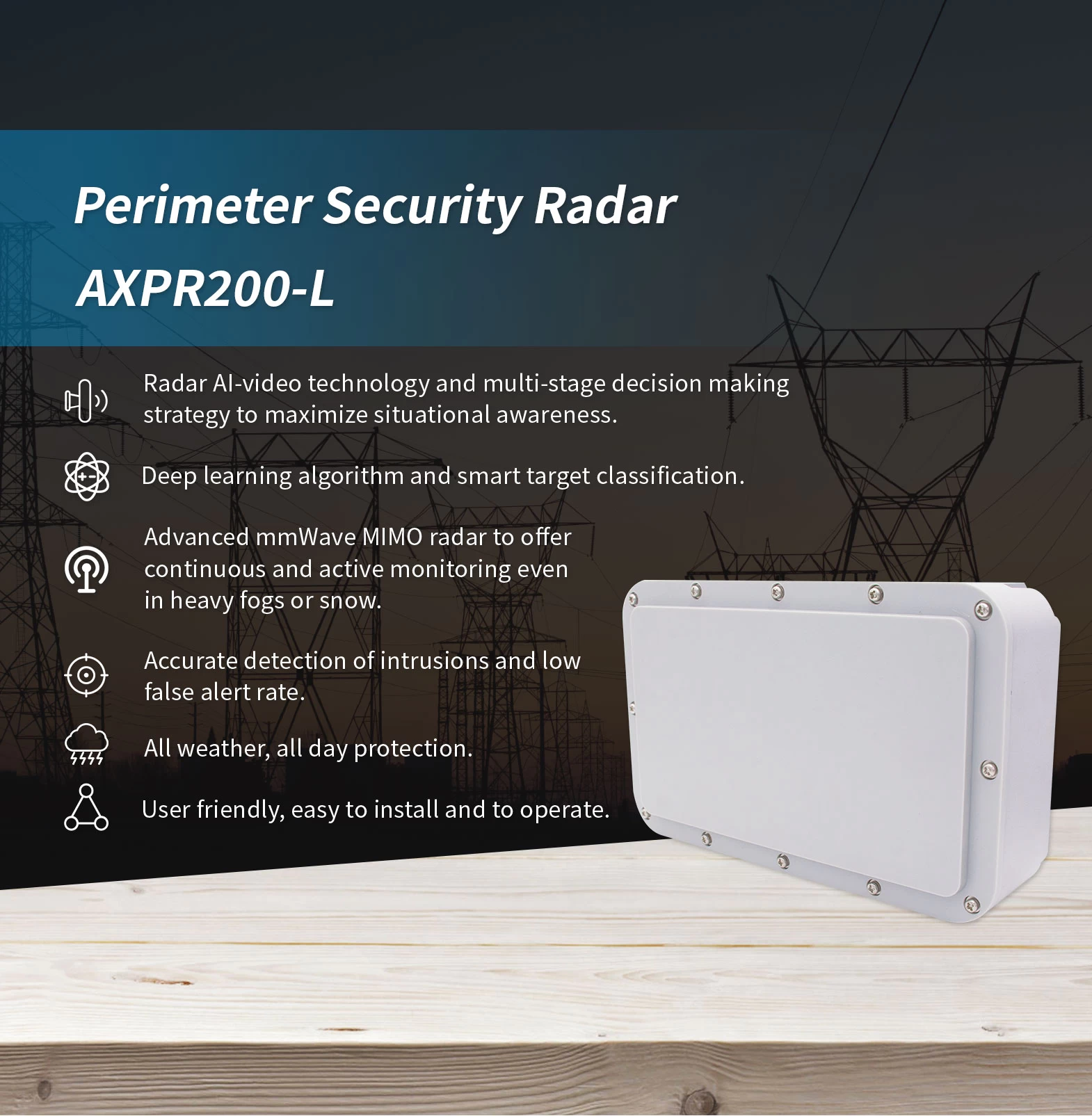 Perimeter Security Radar AXPR200-L - Perimeter Security - 1