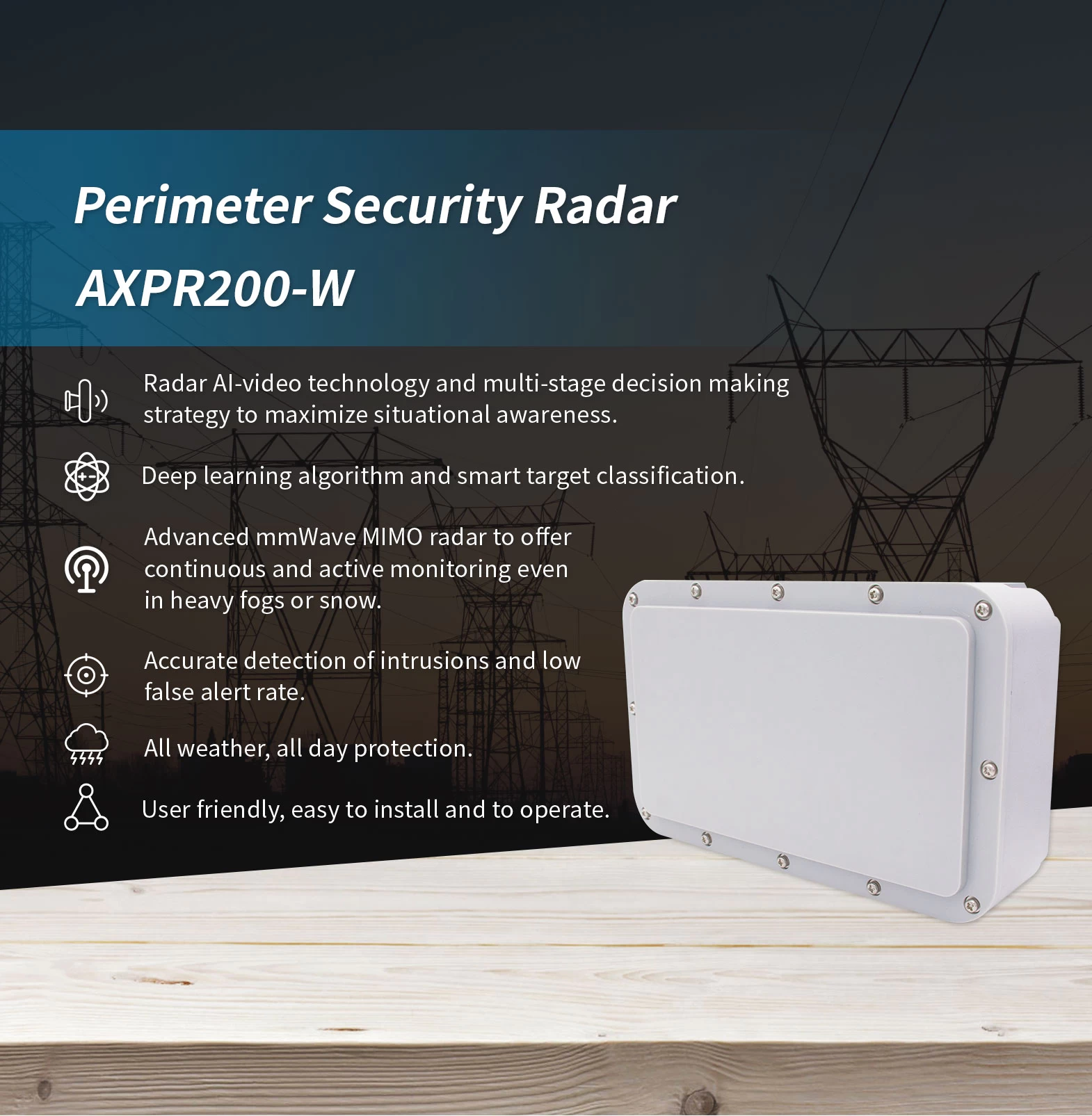 Perimeter Security Radar AXPR200-W - Perimeter Security - 1